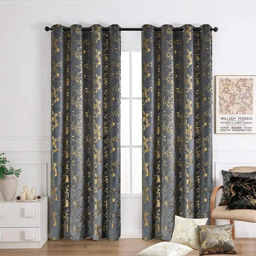 Záves na krúžkoch KLOE VET427/5/210GSM 140x250 cm  sivý