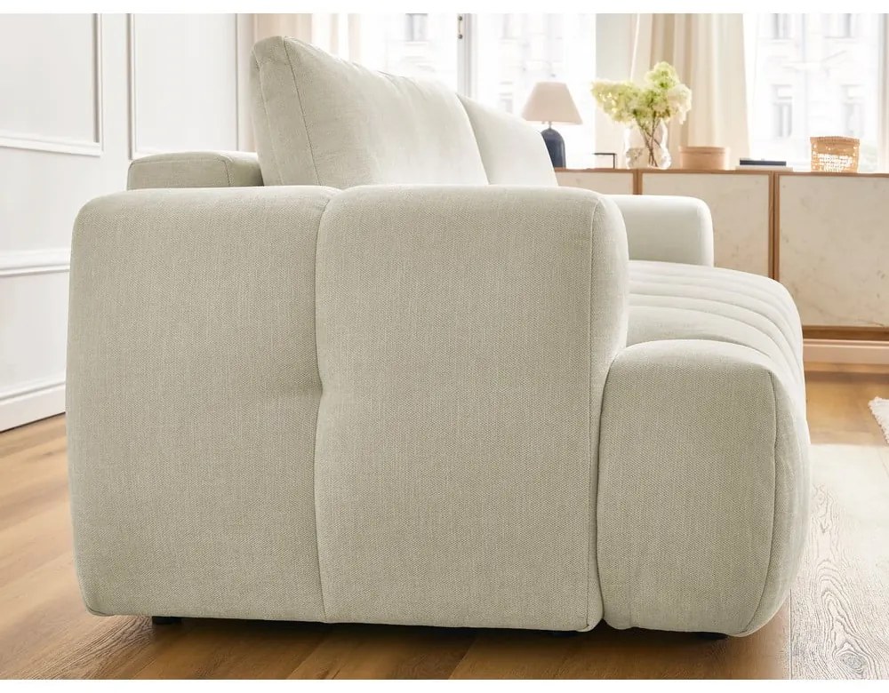 Béžová rozkladacia/s úložným priestorom pohovka 251 cm Fuji – Bobochic Paris