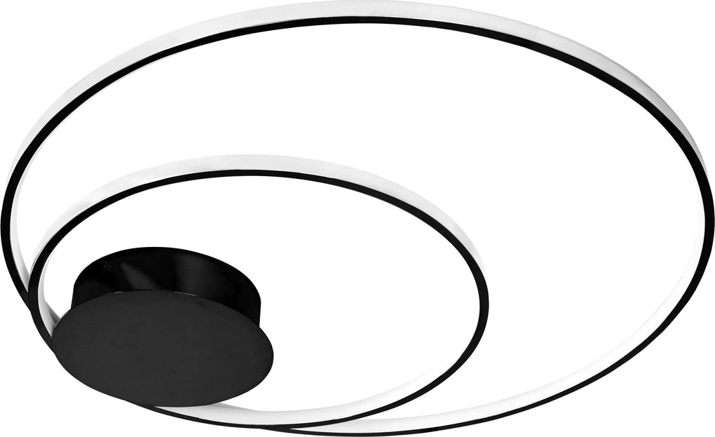 Toolight - LED stropné svietidlo + diaľkové ovládanie APP802-C, čierna, OSW-09751