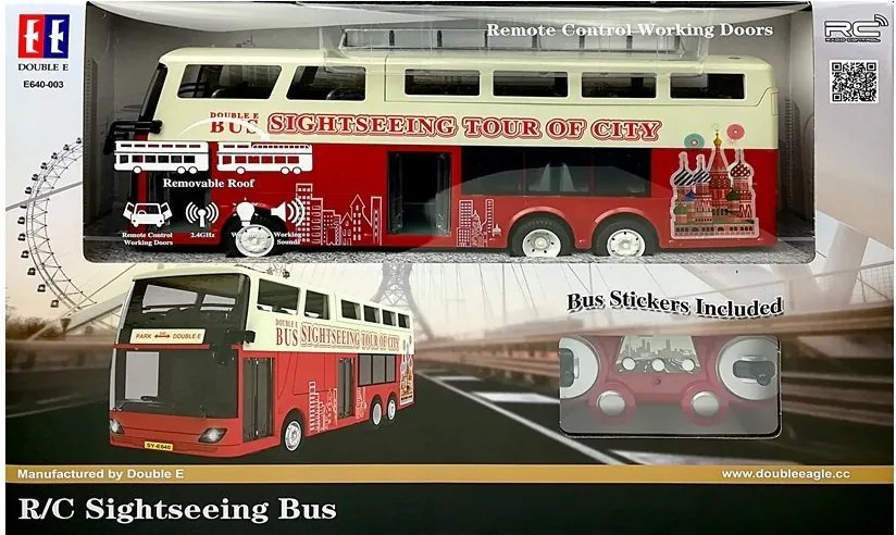 Double E Diaľkovo ovládaný poschodový autobus R/C 2.4G 1:18
