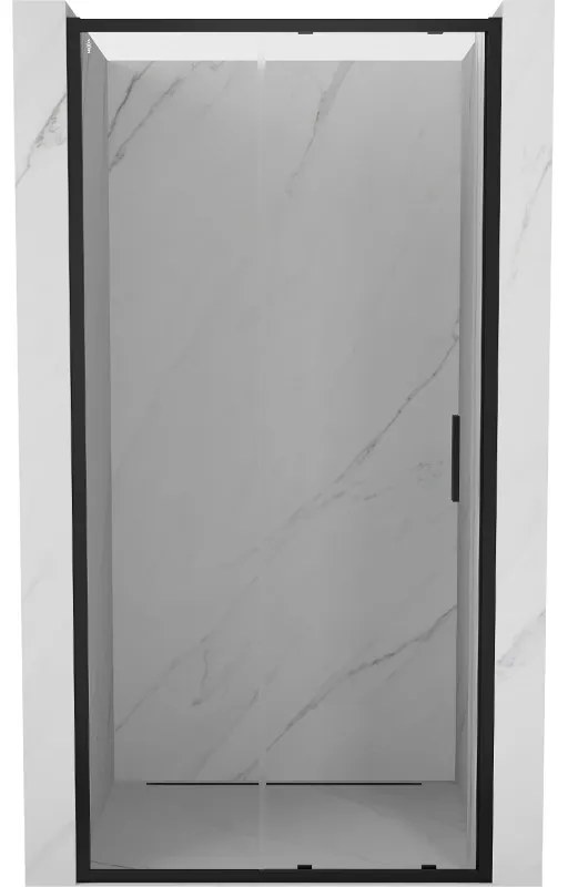 Mexen Exo, posuvné dvere do otvoru 100x200 cm, 6mm číre sklo, čierny profil, 8151-100-000-70-00