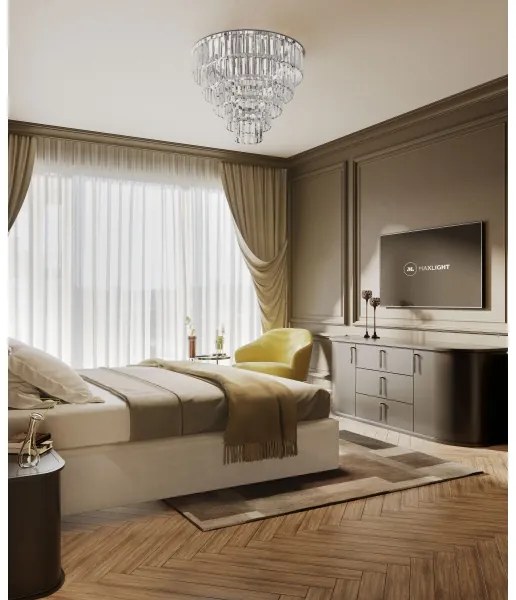 MAXLIGHT C0225 - Stropné svietidlo MONACO 16xG9/40W/230V pr. 80 cm chróm