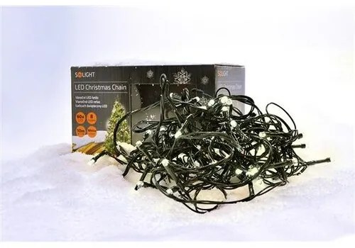 Solight Vianočná reťaz 100 LED teplá biela, 10 m, S
