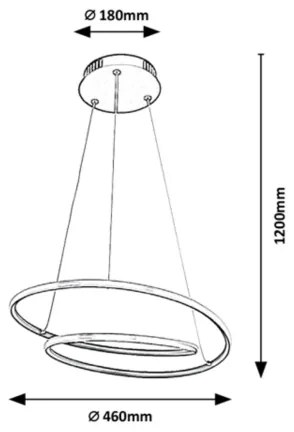 Rabalux - LED Luster na lanku LED/40W/230V