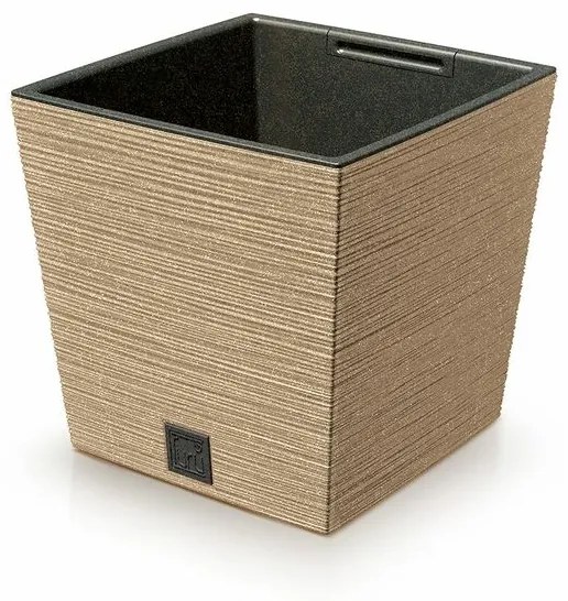 Kvetináč FURU SQUARE LOW ECO WOOD 24cm naturo