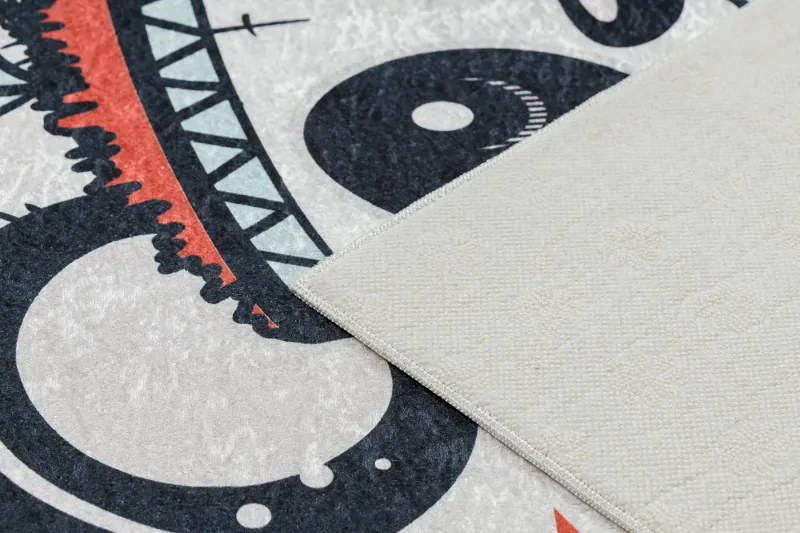 Dywany Łuszczów, Detský kusový koberec Bambino 1129 Panda cream, 80x150, čiernobiela, detská izba