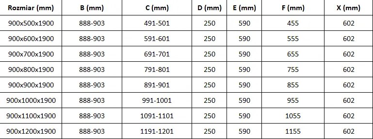 Mexen Roma, sprchovací kút 90 (dvere) x 100 (stena) cm, 6mm číre sklo, čierny profil, 854-090-100-70-00