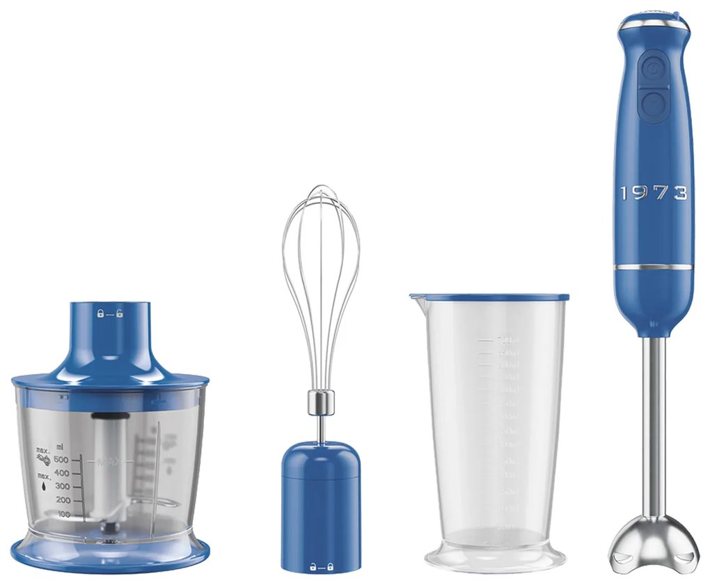 SILVERCREST® KITCHEN TOOLS Tyčový mixér Retro 1973 SSMSR 600 A1 (modrá) (100364445)