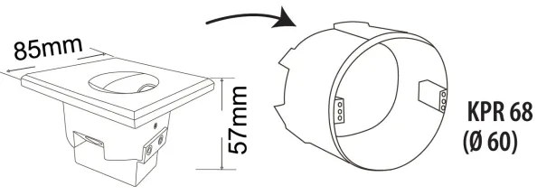 Vonkajšie schodiskové svietidlo DECENTLY LED/1,5W/230V IP44 biela