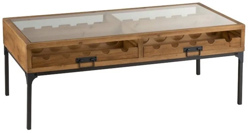Konferenčný drevený stôl na fľaše vína Vine - 120 * 60 * 45 cm