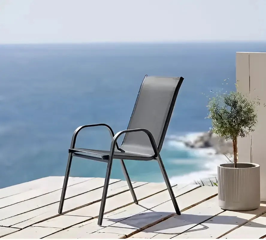 ModernHome Sada záhradných ležadiel na terasu, balkón, šedá