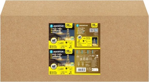 Aigostar - LED Solárna vianočná dekorácia LED/0,59W/3,7V 100 cm IP65 teplá biela