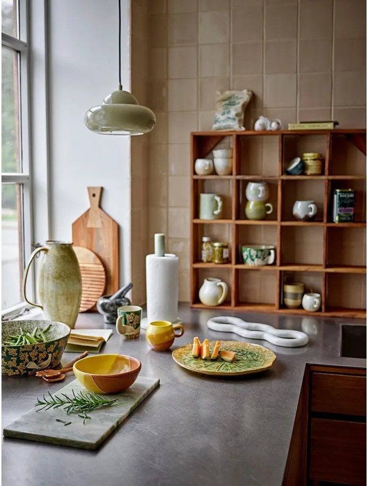 Svetlozelený mramorový stojan na papierové utierky ø 15 cm Emy – Bloomingville