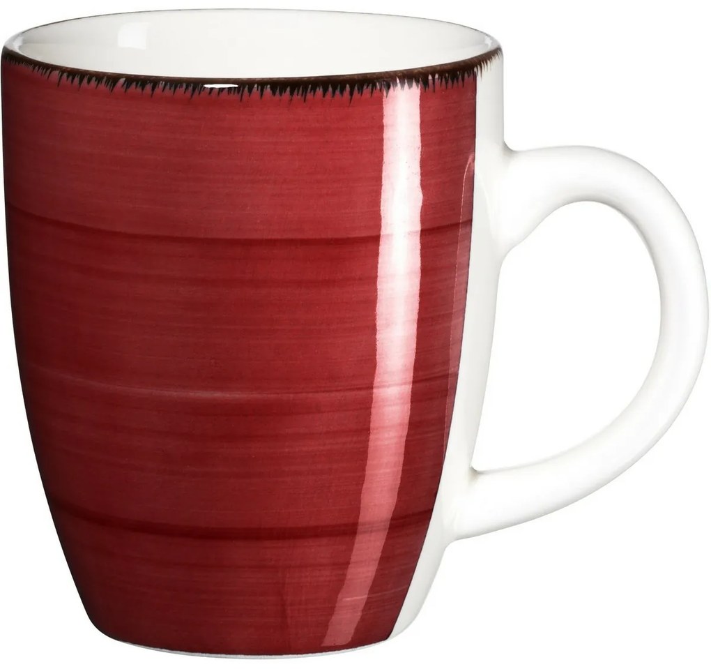 Mäser Súprava 6 hrnčekov Bel Tempo, 380 ml, červená