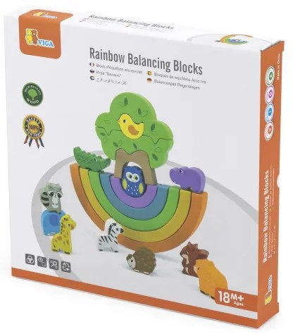 Kocky na rovnováhu Viga 44590 dúha