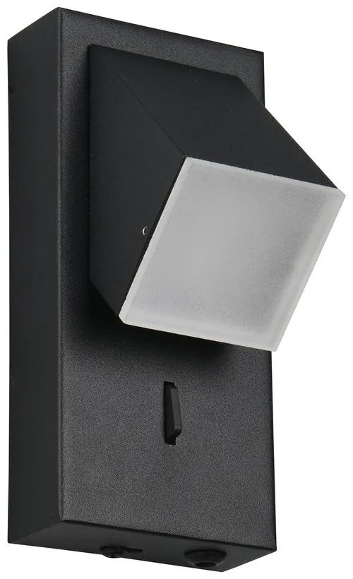 Matne čierne LED nástenné svietidlo Raglan – Trio