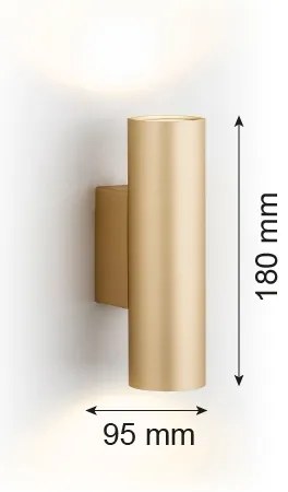 Argon 7178 - Nástenné svietidlo MITOS PLUS 2xGU10/5W/230V zlatá