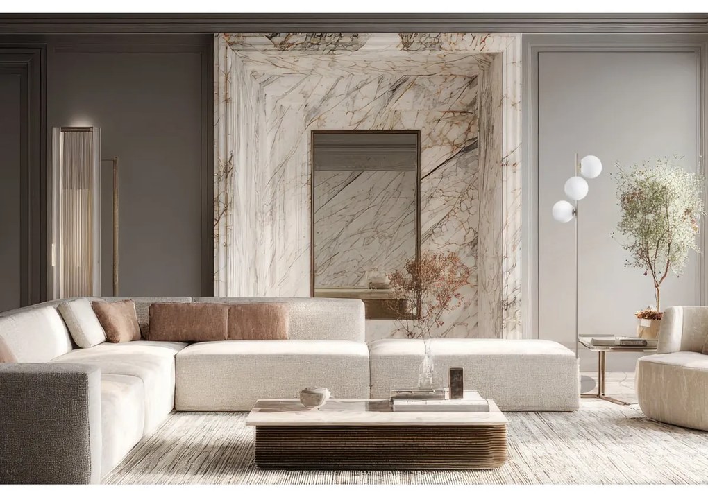 Stojacia lampa Florence, 3x biele sklenené tienidlo, g/be