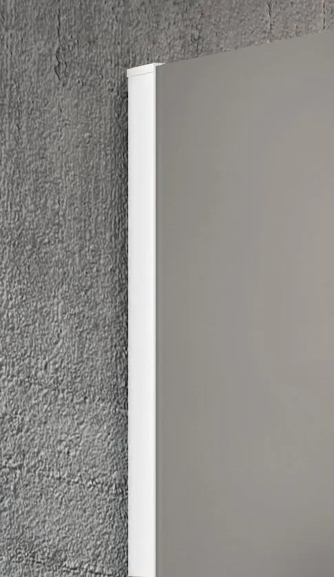 Gelco Sapho, VARIO WHITE jednodielna sprchová zástena na inštaláciu k stene, dymové sklo, 1000 mm, GX1310GX1015