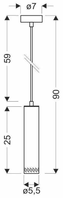 Čierne závesné svietidlo s dreveným tienidlom ø 7 cm Tubo – Candellux Lighting