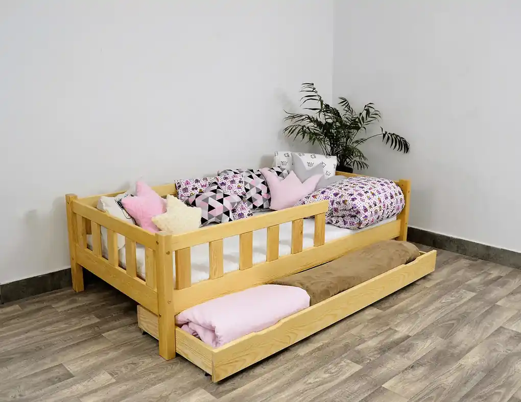 Raj posteli Detská posteľ KLASIK junior 160x80 cm sivá | BIANO