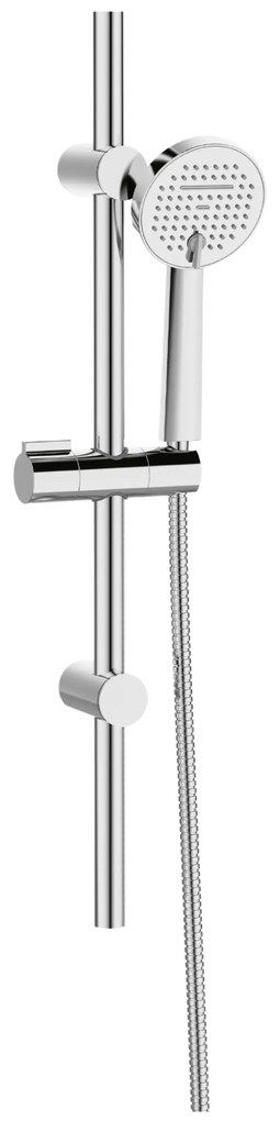 Invena Gabro, sprchový stĺp 70cm s ručnou sprchovou hlavicou, ručná hlavica 2-funkcie, chrómová, INV-AU-3P-Z01-V