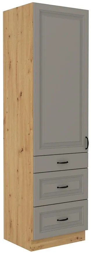 Kuchynská skrinka Stilo claygrey/artisan 60dks/210 3s 1f