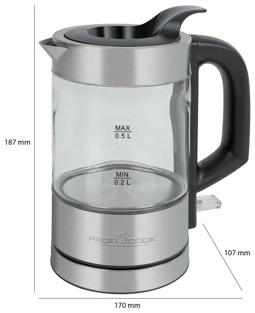 ProfiCook WKS 1228 rýchlovarná kanvica 0,5 l
