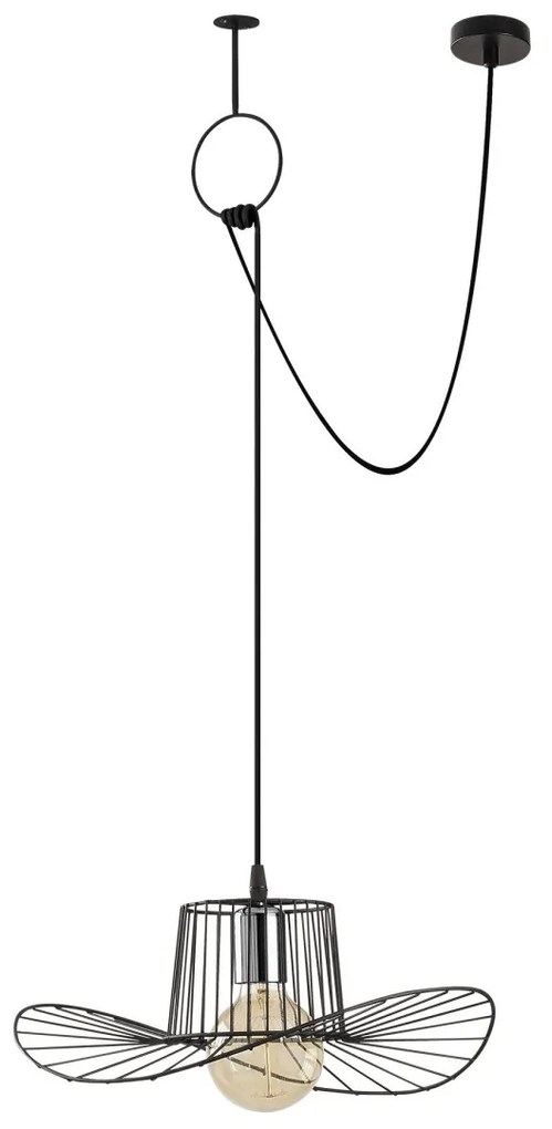 Závěsný lustr Tel IV černý