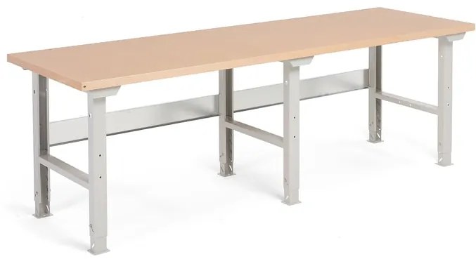 Dielenský stôl ROBUST, 2500x800 mm, vytvrdená doska, nosnosť 300 kg