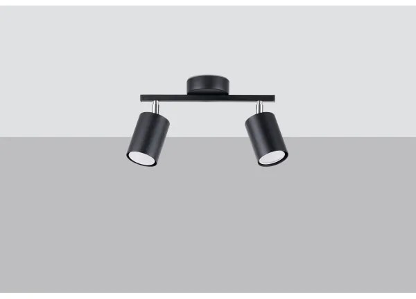 Sollux SL.1127 - Bodové svietidlo LEMMI 2xGU10/40W/230V čierna