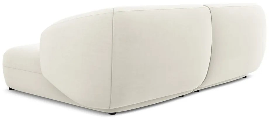 Biela zamatová rohová pohovka (pravý roh) Moana – Makamii