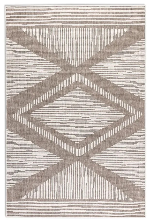 Krémovo-hnedý vonkajší koberec 200x290 cm Gemini – Elle Decoration