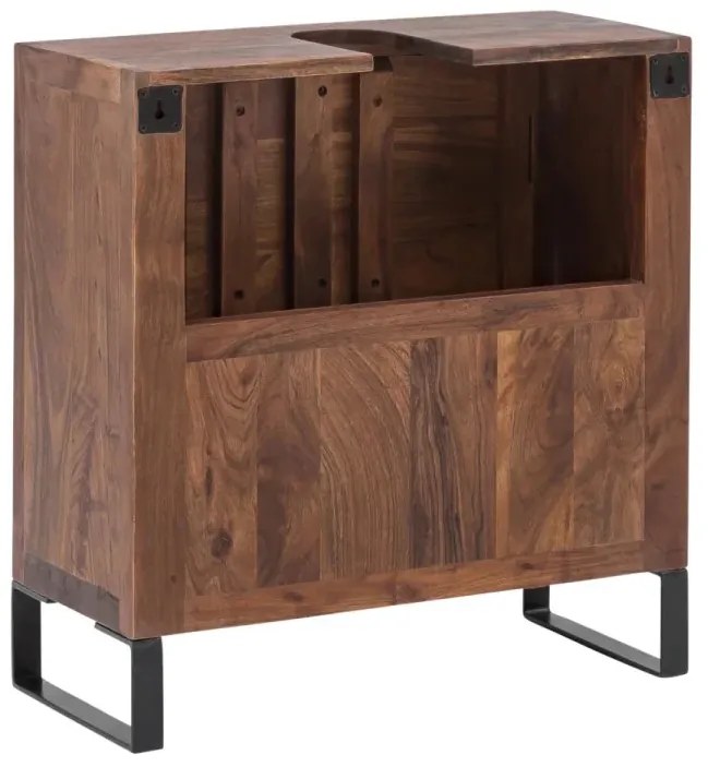 furniture-nabytek.cz - Masivní skříňka pod umyvadlo Sydney z akácie, lakovaná, hnědá – 56×25×60 cm