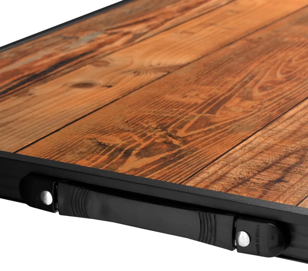 Kempingová turistická zostava TRIP čierna/drevo