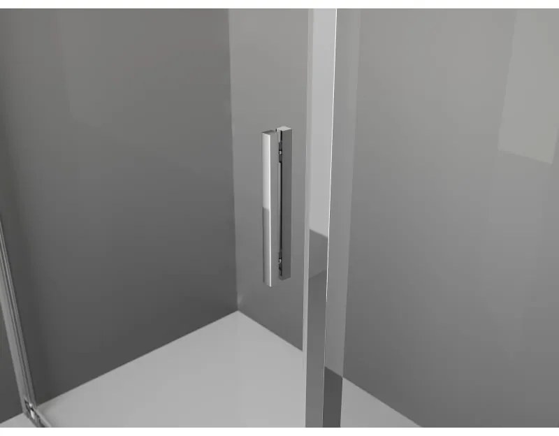 Mexen Exo, sprchovací kút s krídlovými dverami 140 x 80 cm, 6mm číre sklo, chrómový profil, 819-140-080-01-00