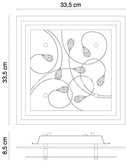 Globo 40408-2 - Stropné svietidlo JASMINA  2xE27ILLU/40W/230V