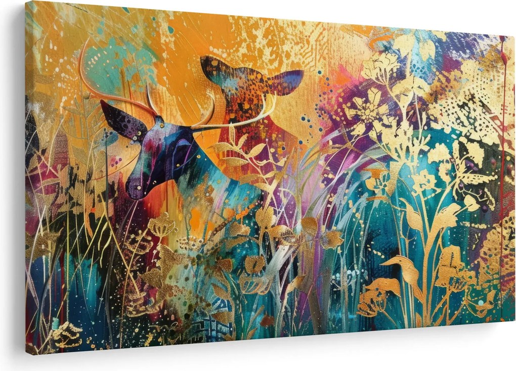 Obraz - Abstraktná maľba prírody (90x60 cm)