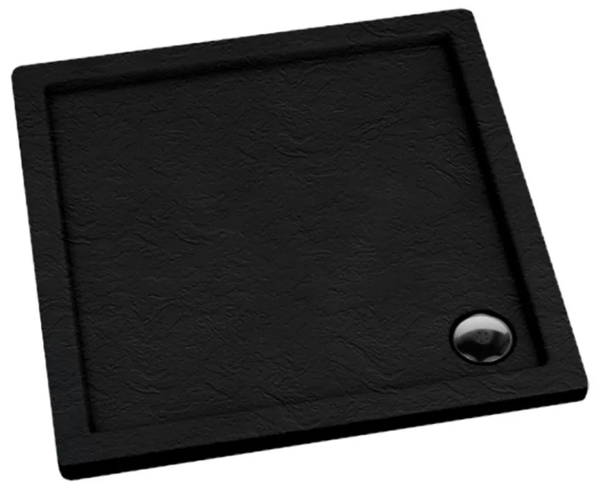 Vanička štvorcová Black Stone 80x80x5 Espera AQM260CST