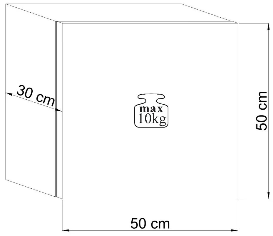 Nástěnná skříňka Vivien 50 cm dub Wotan