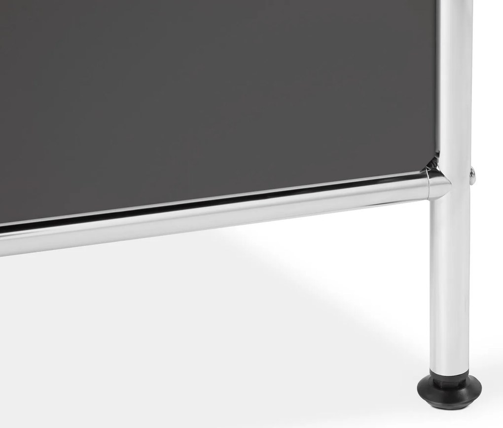 Veľká kovová odkladacia skrinka »CN3« so 6 výklopnými priehradkami, sivá