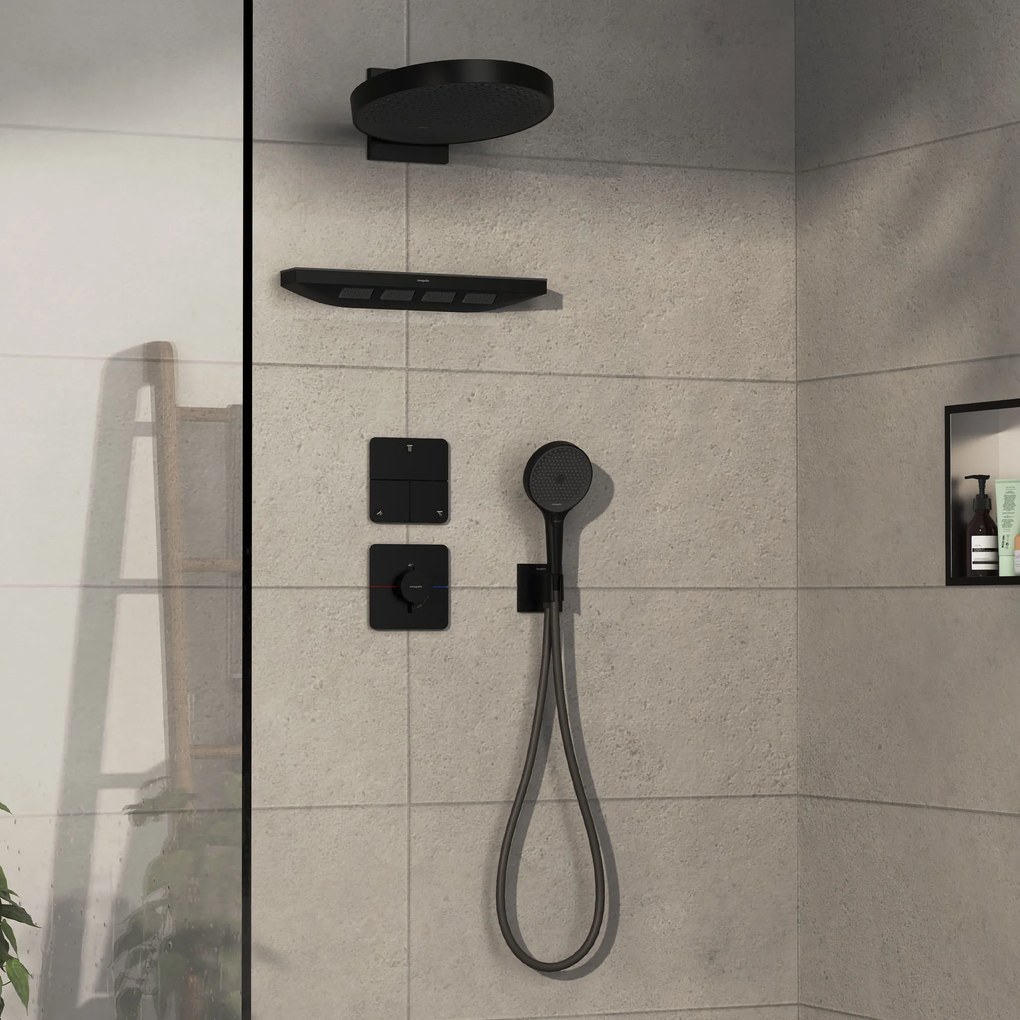 Hansgrohe ShowerSelect Comfort Q, ventil pod omietku pre 3 spotrebiče, čierna matná, HAN-15587670