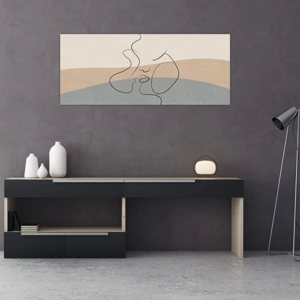 Obraz - Line art bozk (120x50 cm)