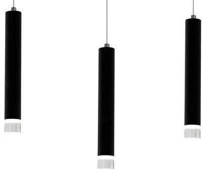 LED Luster na lanku CARBON 3xLED/15W/230V