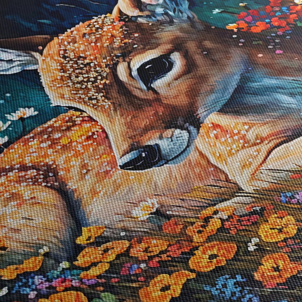 Obraz - Maľované srne (90x60 cm)