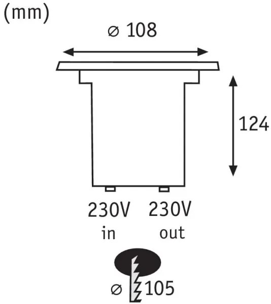 Paulmann 93992 - LED GU10/3,5W IP67 Vonkajšie zápustné svietidlo SPECIAL 230V