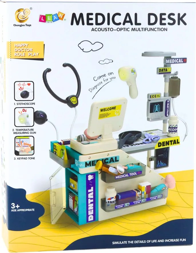 LEAN Toys Dentist Pharmacist set Svetlá Zvuky Príslušenstvo 51 el.