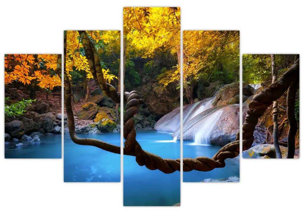 Obraz - Vodopády v Ázii (150x105 cm)