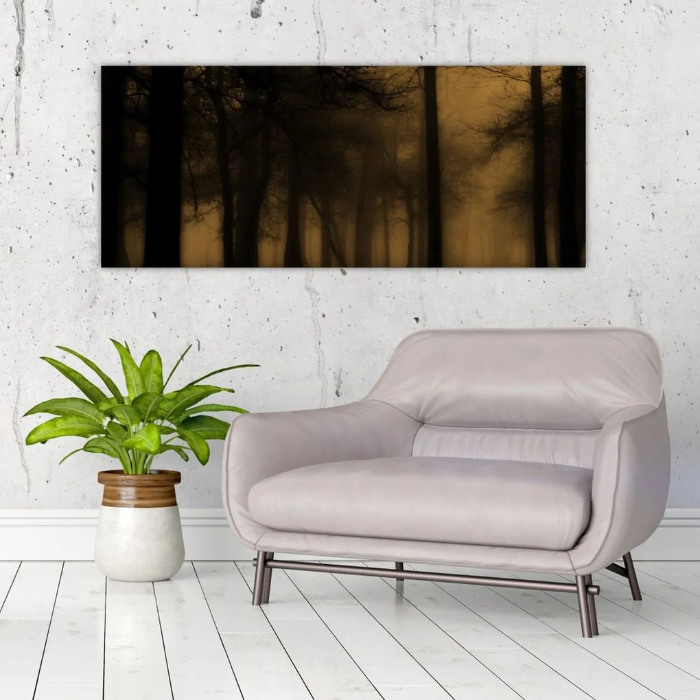 Obraz - Temný les (120x50 cm)