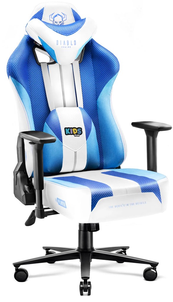 Detské látkové herné kreslo Diablo X-Player 2.0 Kids Size: Frost White/ biela Diablochairs